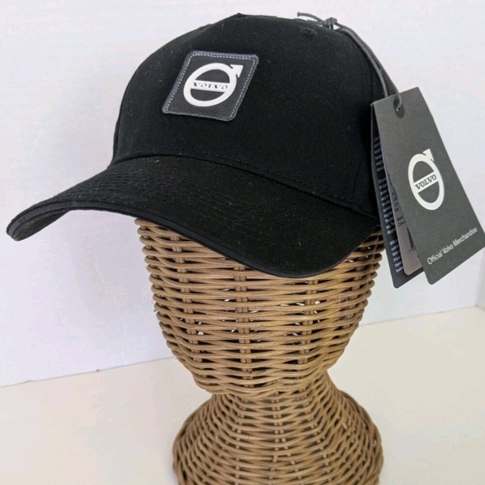 Official Volvo Ball Cap Black Hat Organic Cotton -with Tags- Adjustable Sweden